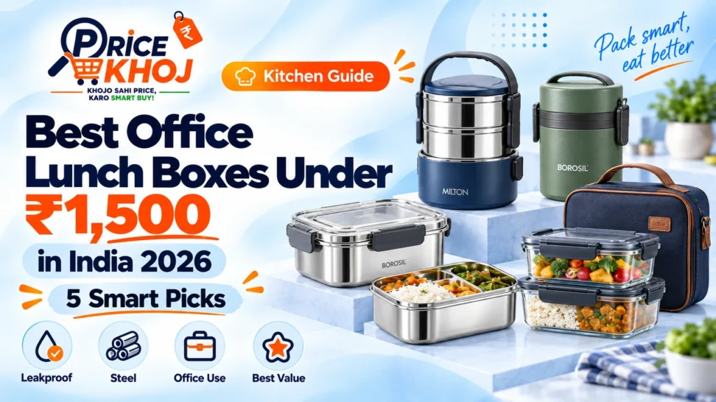 Best Office Lunch Boxes Under ₹1,500 in India 2026: 5 Picks