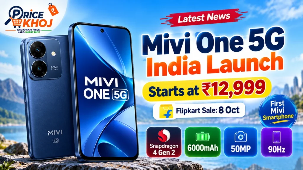 Mivi One 5G Launched in India: Price Starts at ₹12,999 on Flipkart, Sale from October 8